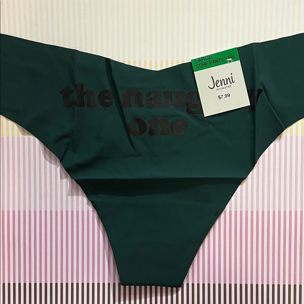 Jenni The Naughty One Green Thong Panty